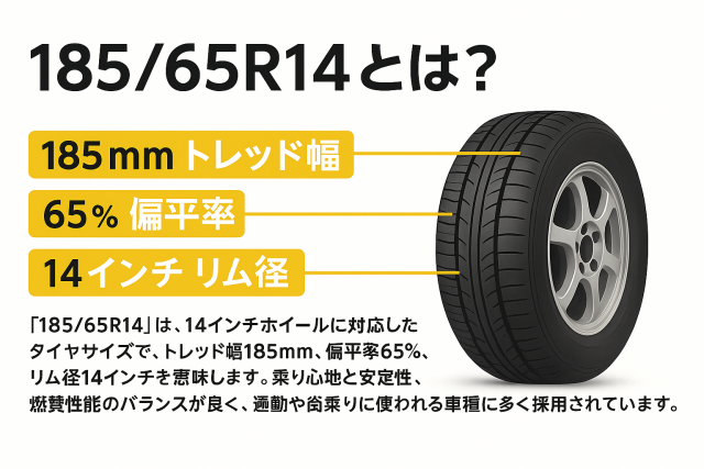 185/65R14のタイヤ