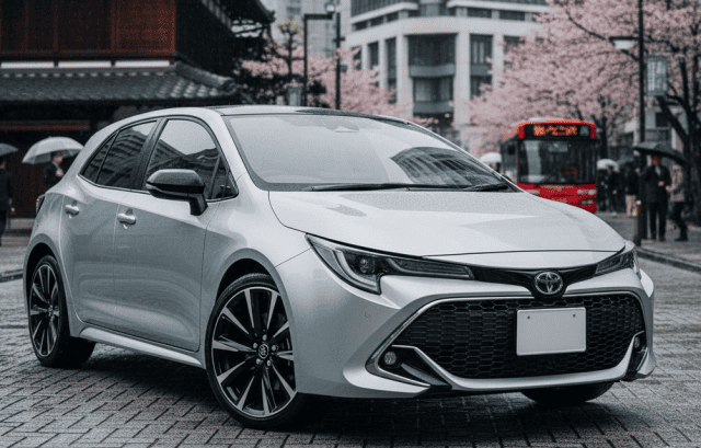 シルバーのカローラスポーツ